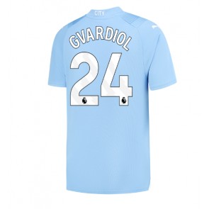 Manchester City Josko Gvardiol #24 Domácí Dres 2023-24 Krátký Rukáv